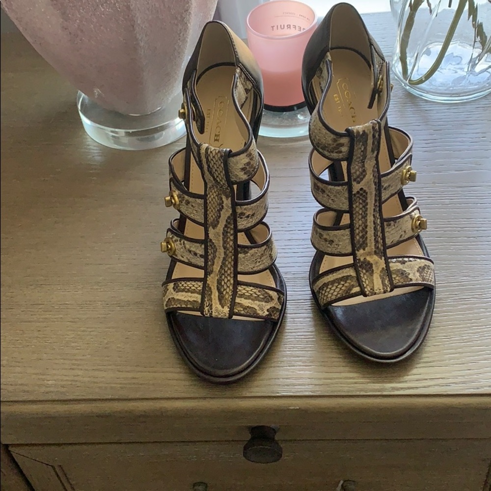 Coach Snakeskin Sandal